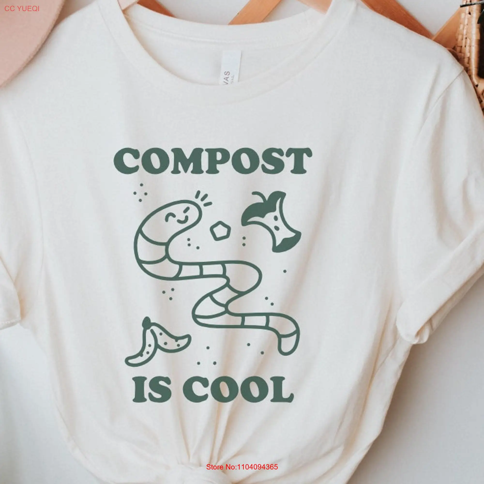 Compost Is Cool T Shirt Environmental Earth Day Gardening long or short sleeves