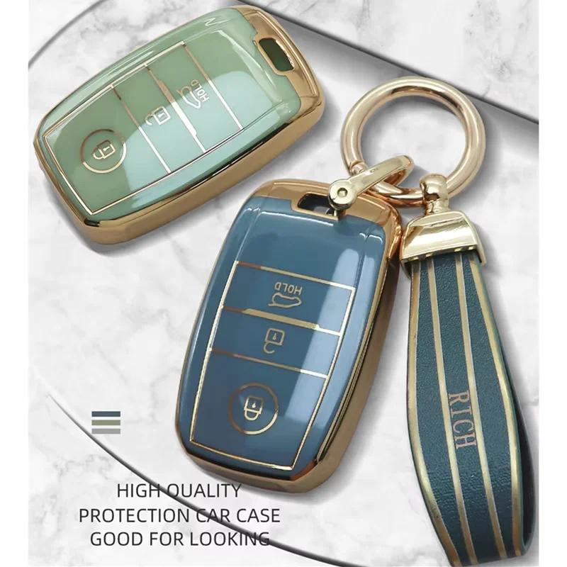 Luxurious Remote Car Key Case Full Cove For Kia Rio Optima Sorento Niro Soul Sportage Ceed Cerato K3 KX3 K4 K5 Cerato Picanto