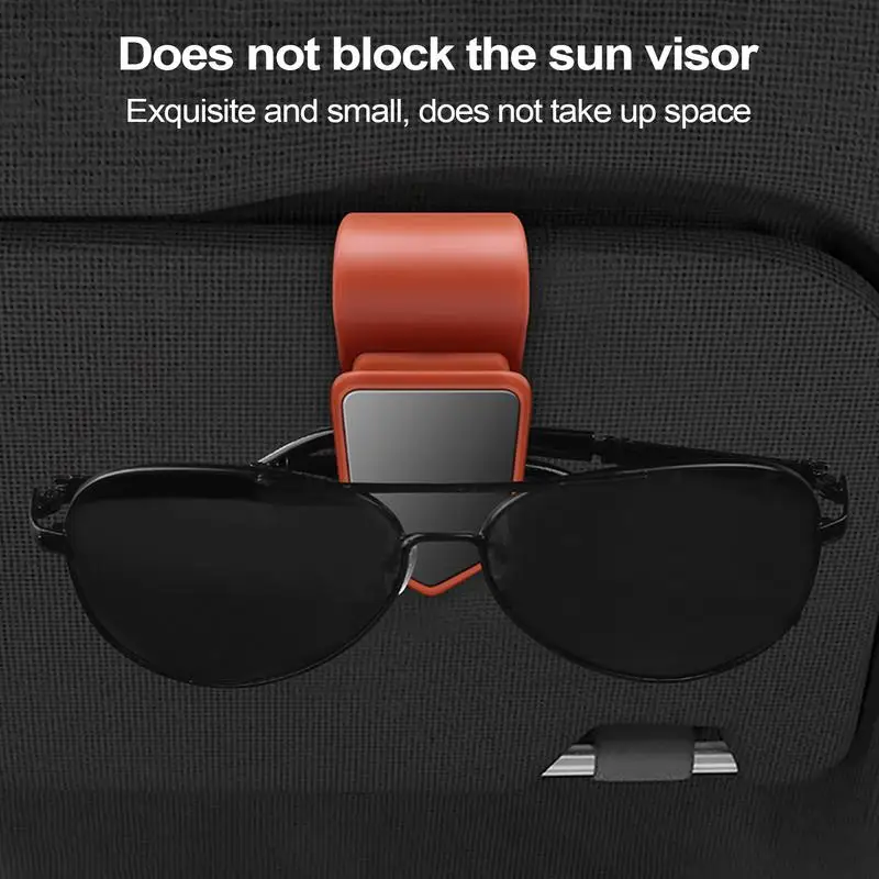 Sunglasses Clip For Car Visor Eyeglass Hanger Clip For Car Interior Accessories Compact Organizer Sunglasses stand For Woman Men