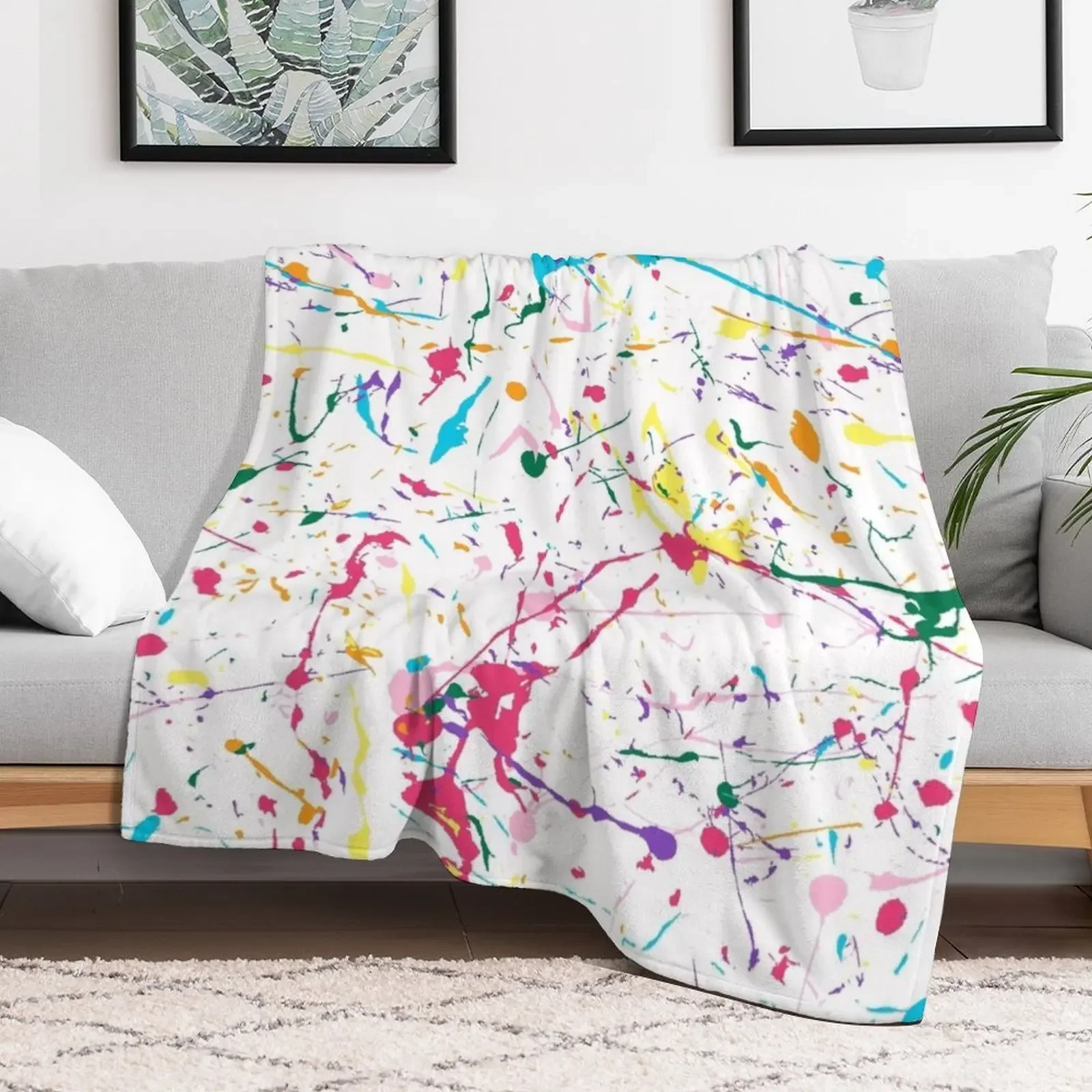 Paint Splatter Throw Blanket Beach Softest Blankets For Bed Picnic Blankets