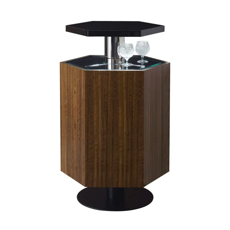 Lifting wine cabinet villa luxury living room creative minimalist solid wood storage side cabinet
