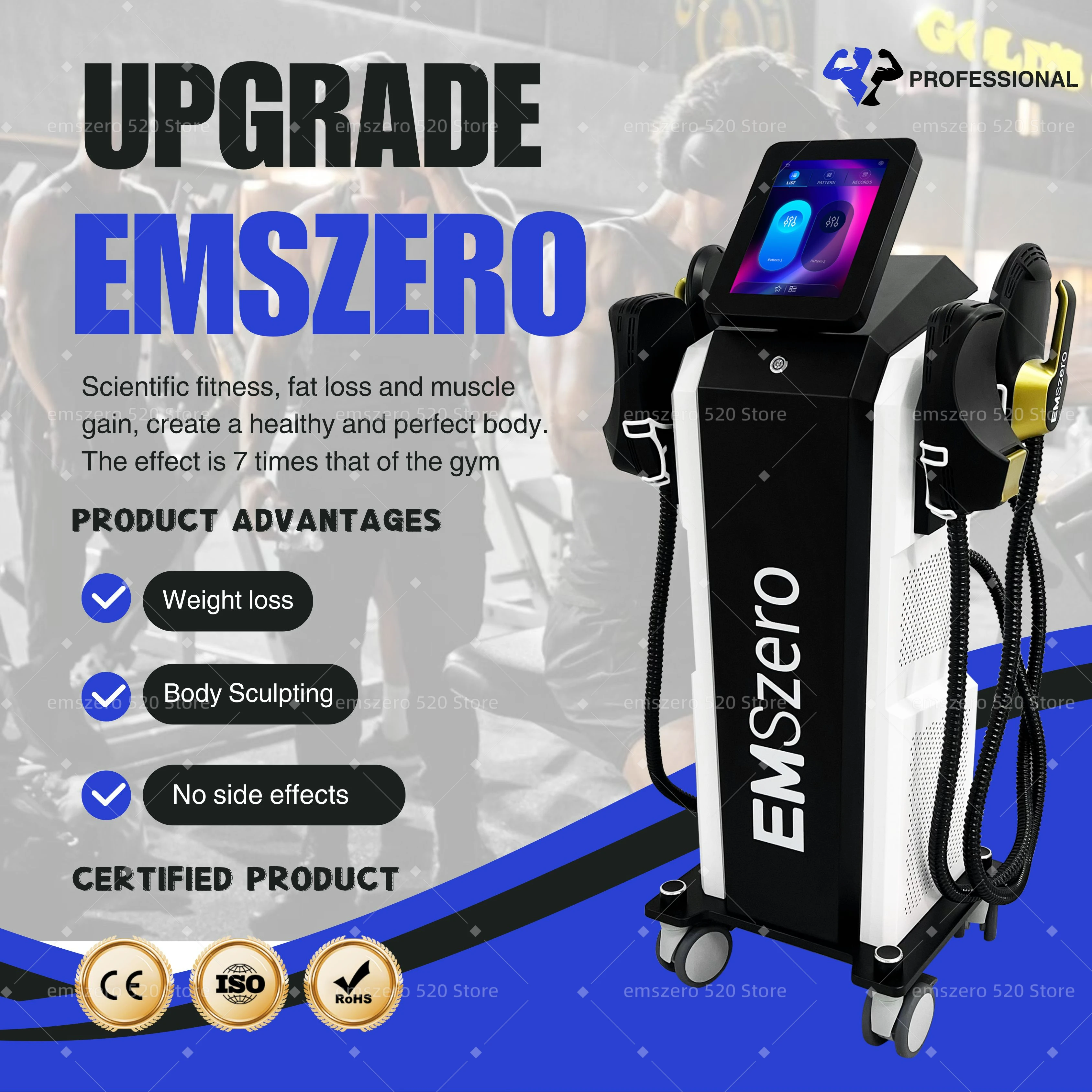 EMSzero 15Tesla 6500w NEO Body Slimming Nova Fat Burning Muscle Sculpting Electromagnetic Stimulate Pro Machine