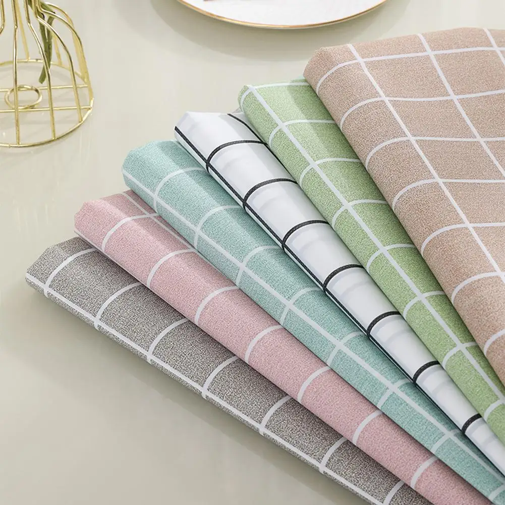 Dust Proof cCheckered Tablecloth PEVA Checkered Printed Household Waterproof Oil-proof Dining Table Cloth For Home Party