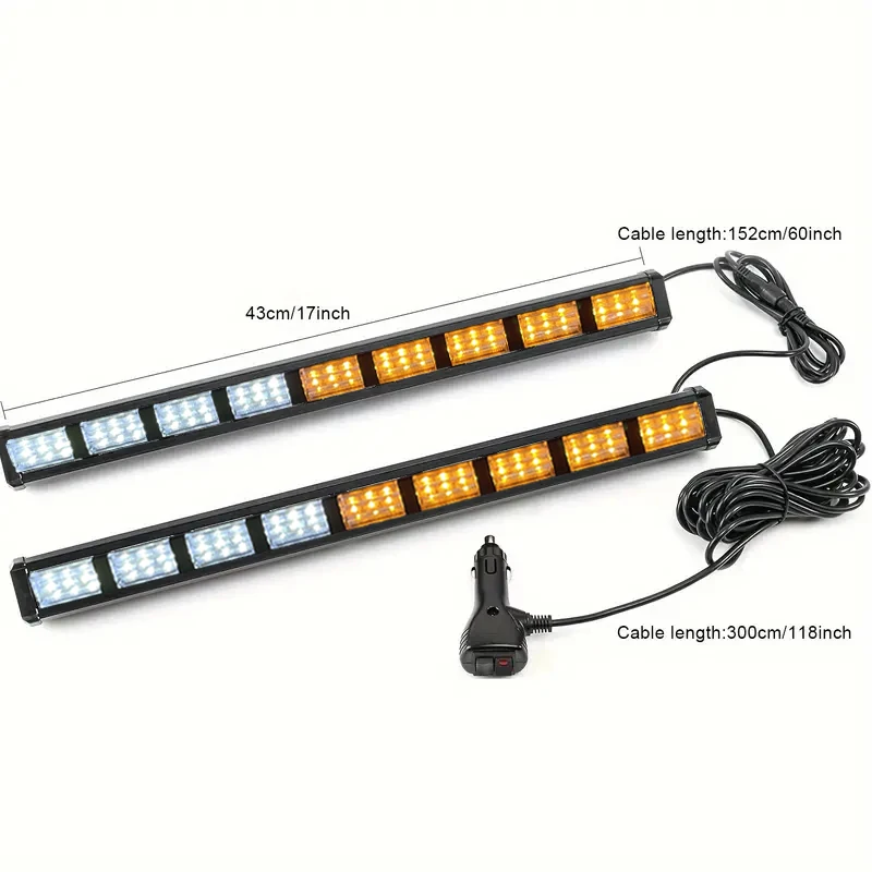 Multifunctional Color-Changing Bumper Light Led Strobe Rescue Warning Light Car Truck Opening Flash Strip Stick