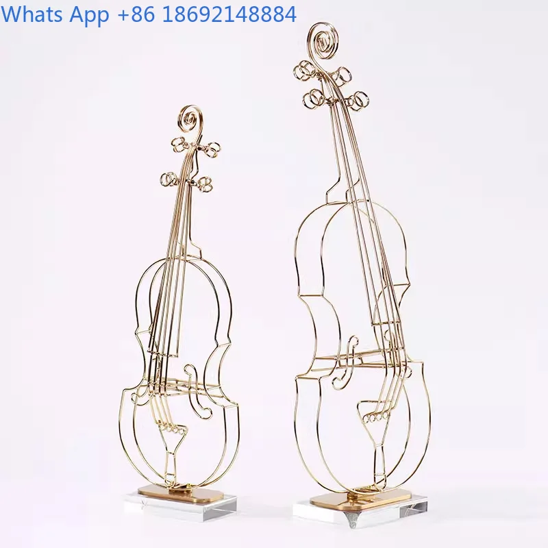 

Modern Light Luxury Violin Metal Ornament Living Room Home Craft Decoration Office Display
