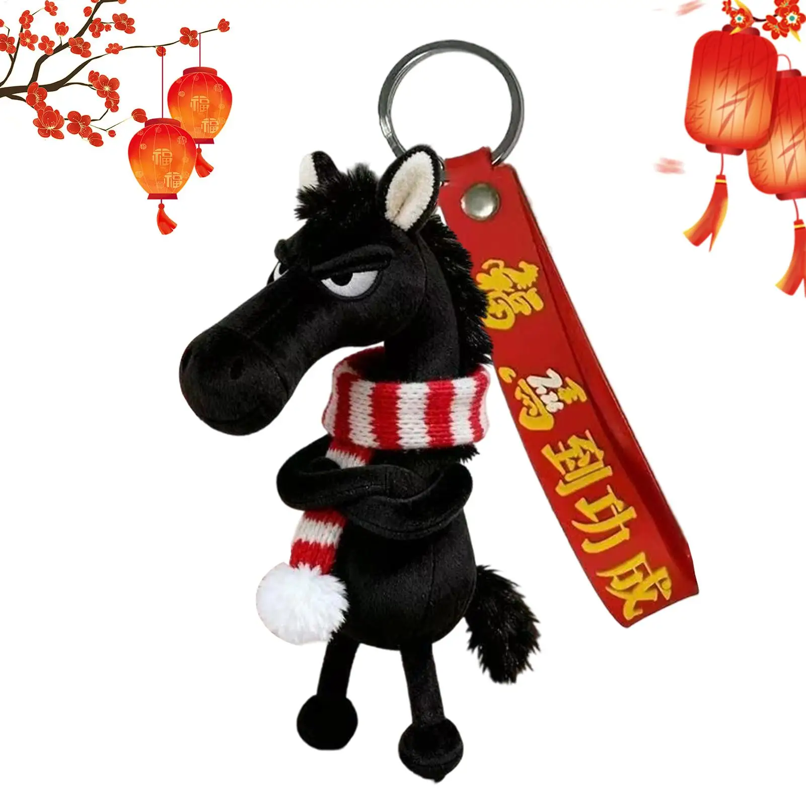 Colgante de bolso de felpa, llavero de felpa suave, colgante de llavero de caballo relleno para hombres, mujeres, niños, niñas, jóvenes, adolescentes, marido, hijo