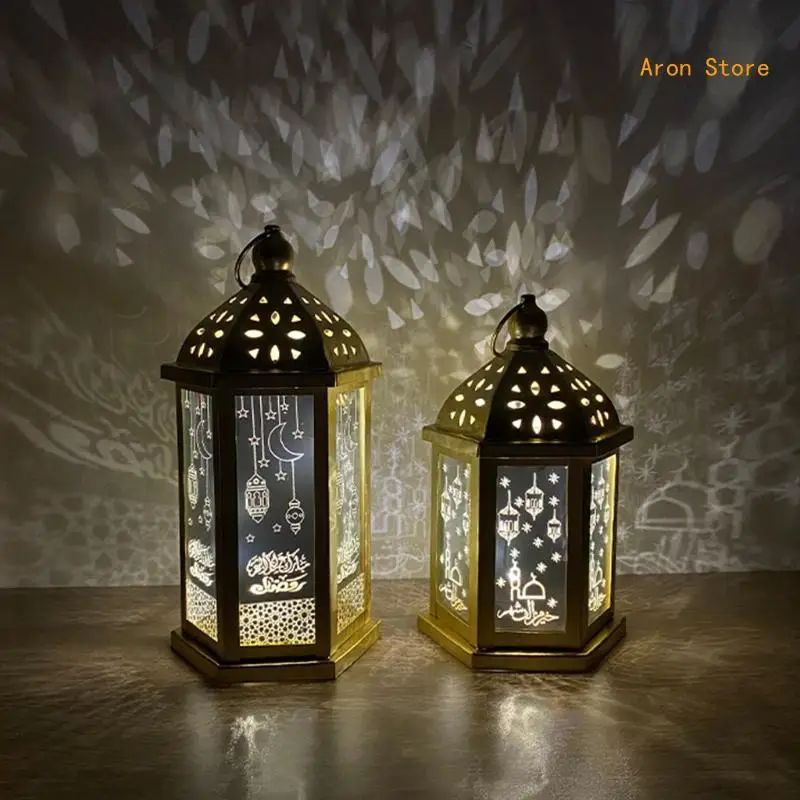 Retro Elegante Ramadan Lampada a sospensione Eid Mubarak Elemento Lampada a mano Eid Ramadan Islamico Casa per interni per feste