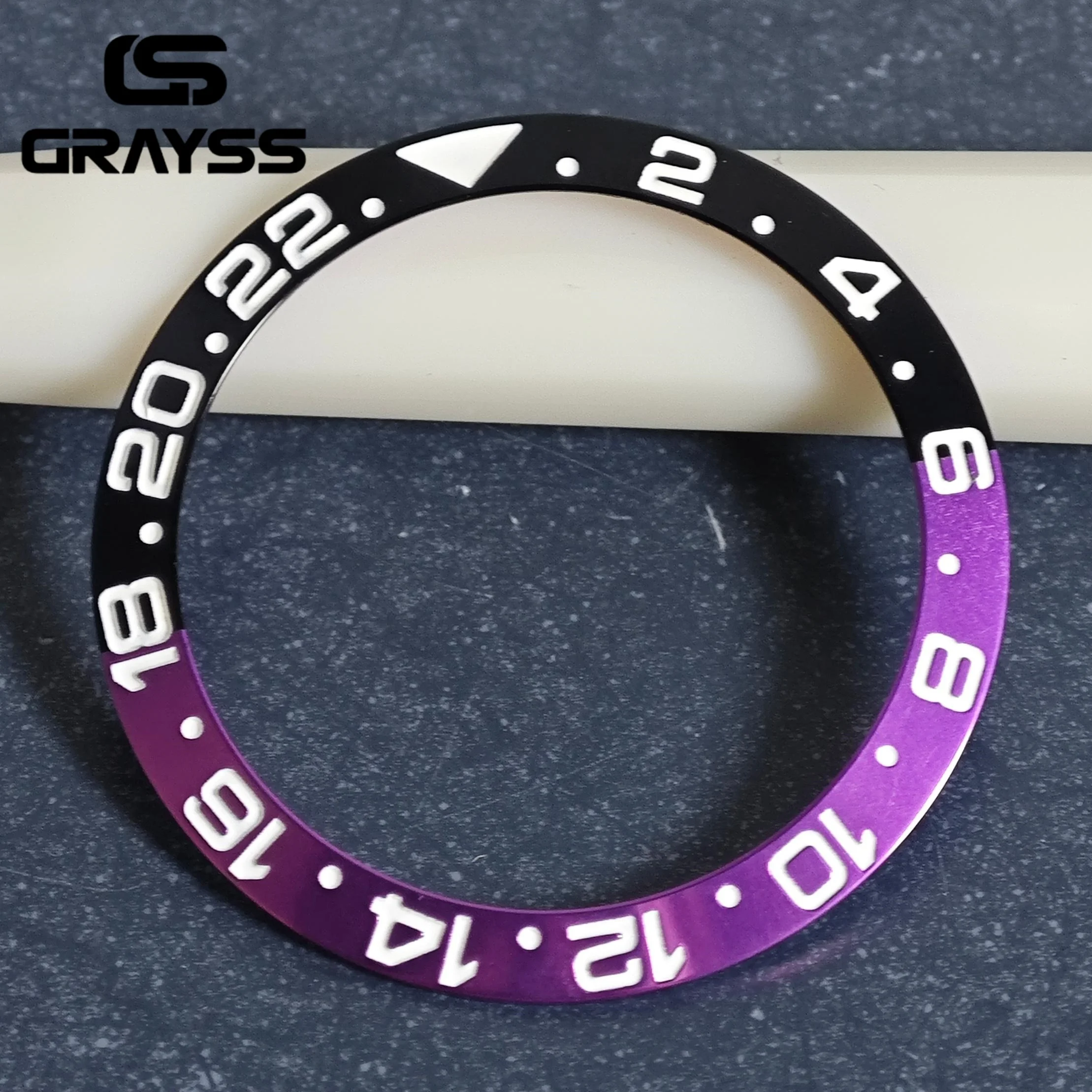 GRAYSS 38mm Keramik Für 40mm SUB Uhrengehäuse Legierung Uhr Lünette Einsatz Ring Hang NH35 NH34 GMT Tauchen Männer Uhr Teil Zubehör