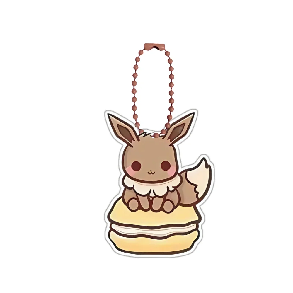 Pokemon Flareon Sylveon Vaporeon Eevee Umbreon Jolteon Self Made Acrylic Keychain Pendant Anime Classics Game Collection Toy