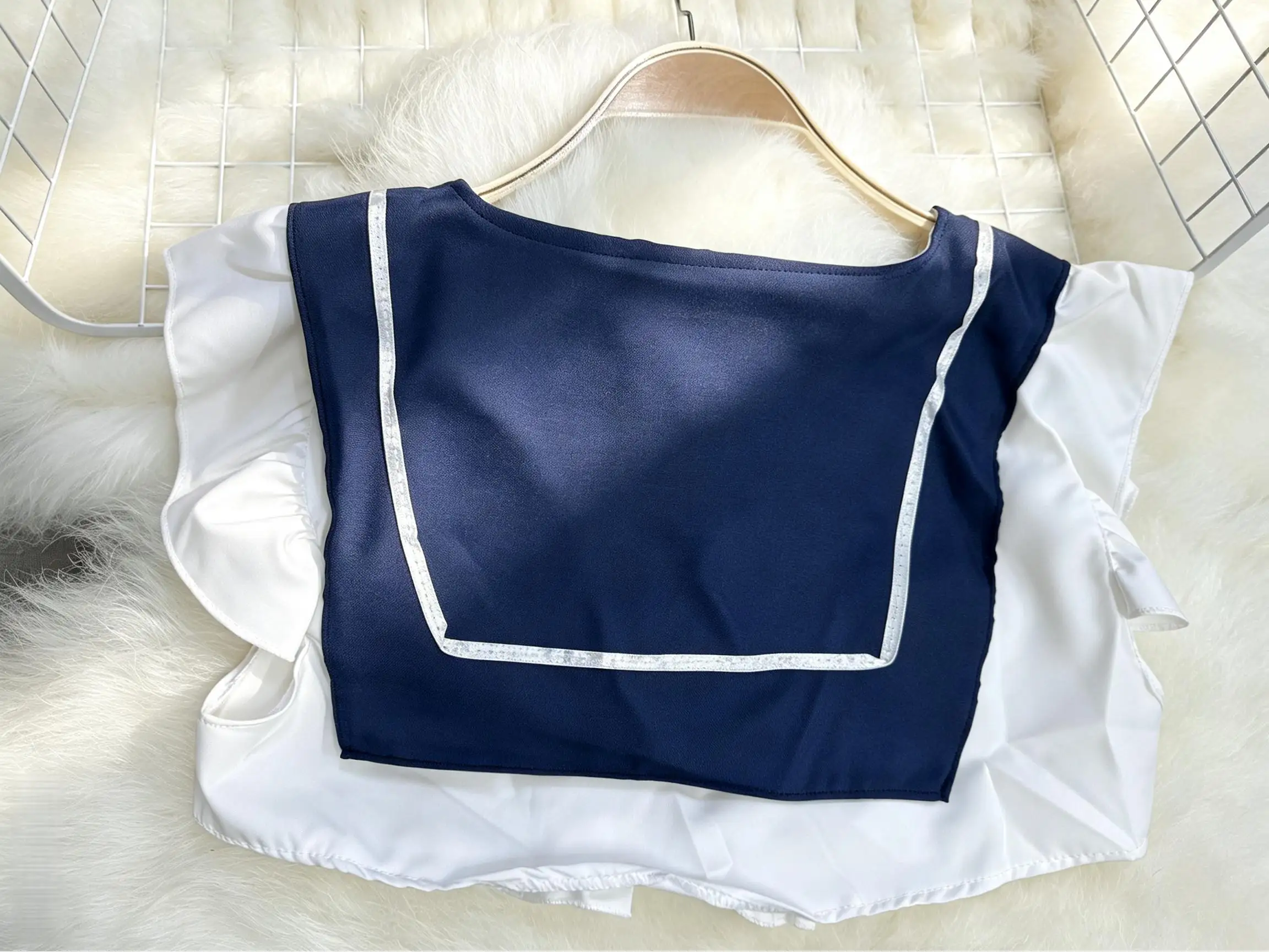 Ladies' Sexy Lingerie Sexy College Style Mini Skirt Uniform  Hollow JK Seductive Pajamas Spicy Girl Sailor Suit