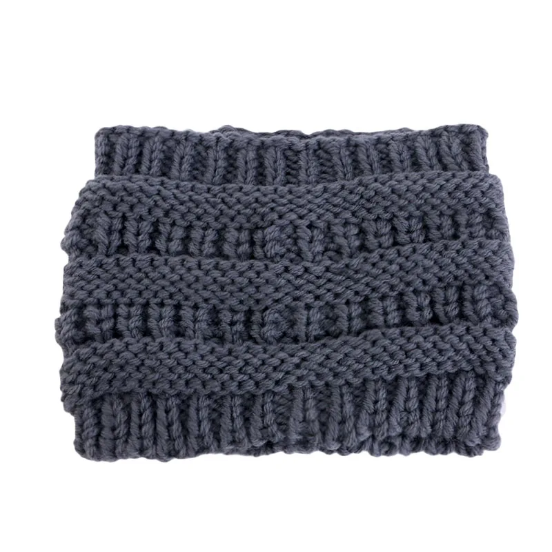 Knitting Woolen Wide Headband For Women Autumn Winter Headwrap Turban Hairbands With Holes Hat Keep Warm Female Ear Warmers