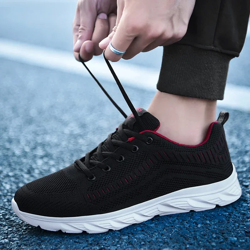 

YRZL мужские черные кроссовки легкие дышащие сетчатые кроссовки удобные нескользящие повседневные теннисные прогулочные кроссовки мужские