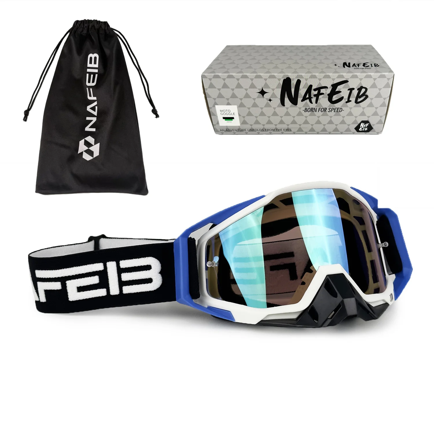 

Multi-Color Nose-Protected Motorcycle Goggles - UV400 Windproof, Off-Road Riding Gear for Western Markets