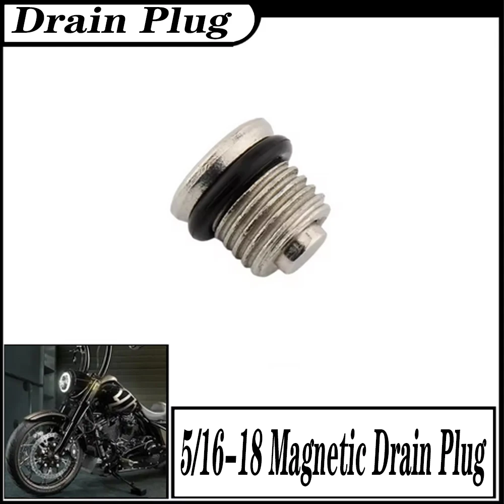 FOR Harley Electra Glide Softail Road King Springer Magnetic Drain Plug 5/16-18 Iron Silver OEM 1107-0339 1107-0340 1997-2015