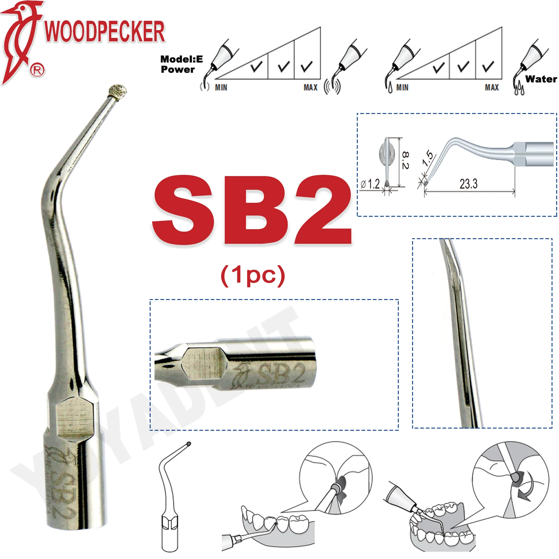 Woodpecker Dental Ultrasonic Scaler Tips Cavity Preparation Scaling Tips For EMS UDS Ultrasonic Piezo Scaler Handpiece