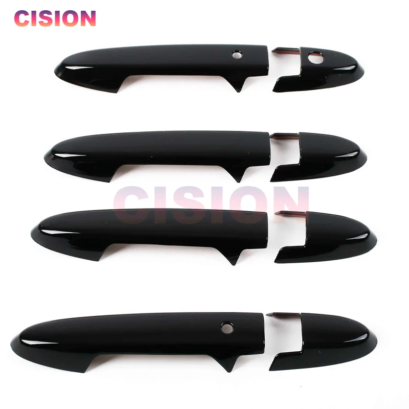 Glossy Black Exterior Car Door Handle Cover Trim ABS Material Sticker Accessories For Honda City GM4 GM5 GM6 GM8 GM9 2014-2019