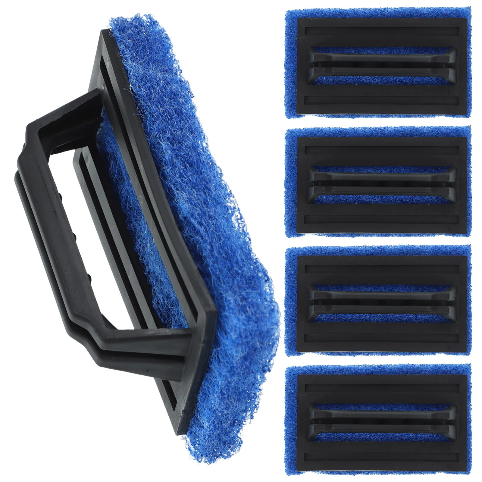 5Pcs Screen Printing Scratch Pad High Density Sponge Mesh Safe Ink Stain Remover Scrub Brush for Mesh Frame Cleaning Blue