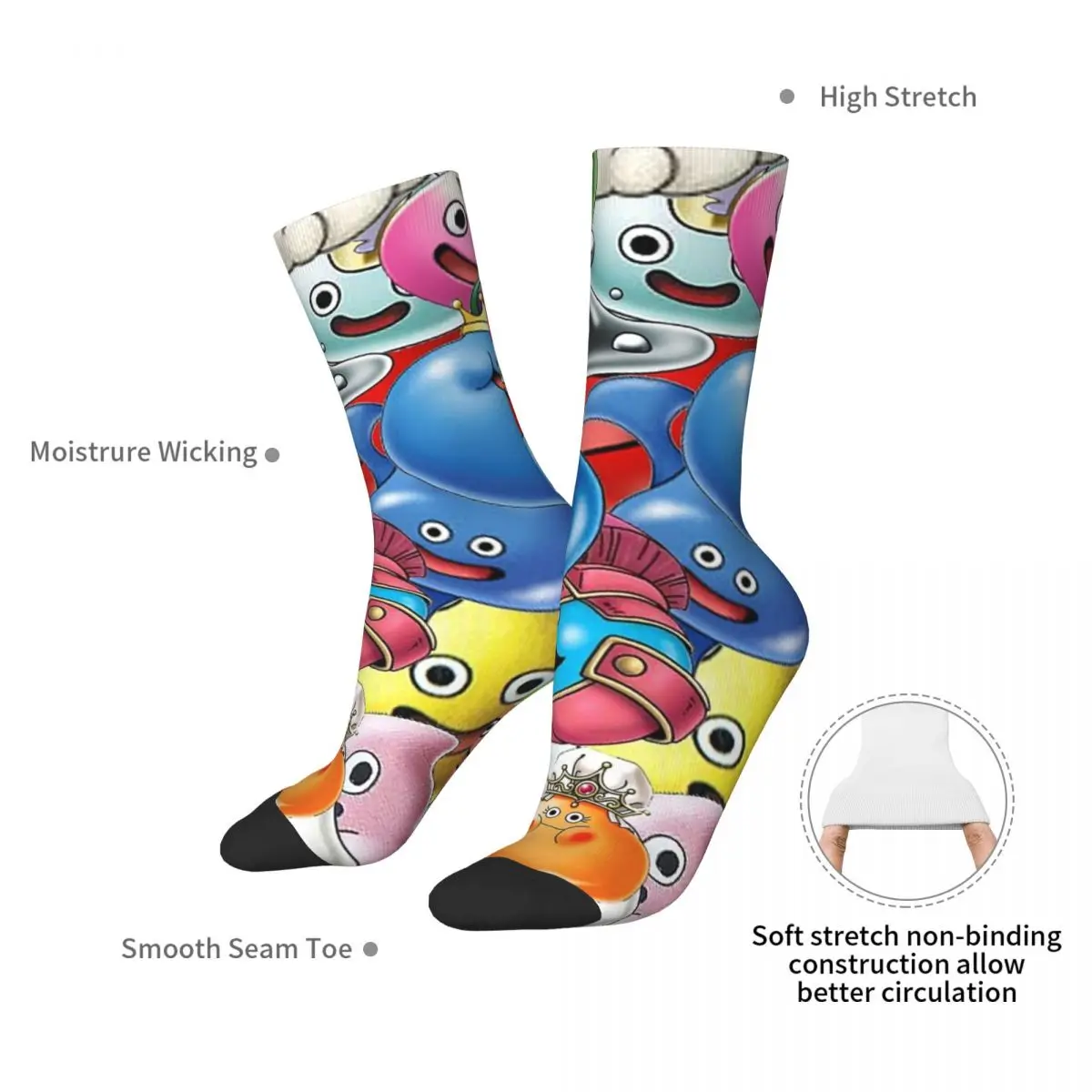 Dragon Quest Slimes Socks Harajuku High Quality Stockings All Season Long Socks Accessories for Unisex Gifts image 2