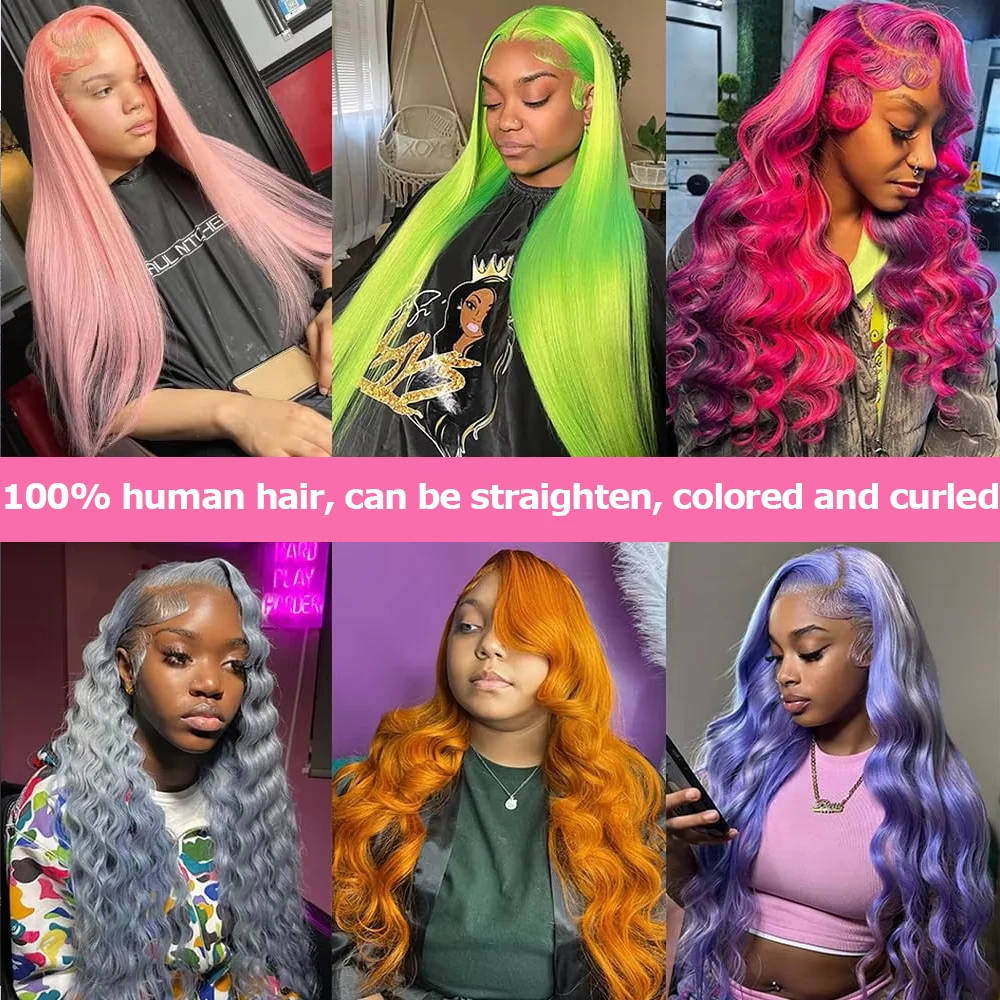 13x4 13x6 HD Transparent 613 Blonde Lace Frontal Human Hair Wigs 613 Color Wig Brazilian Bone Straight Lace Front Human Hair Wig image 5