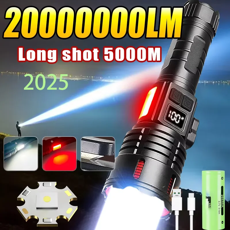 torcia-laser-bianca-super-luminosa-da-100000lm-impermeabile-magnetica-con-coltello-a-coda-e-funzione-lanterna