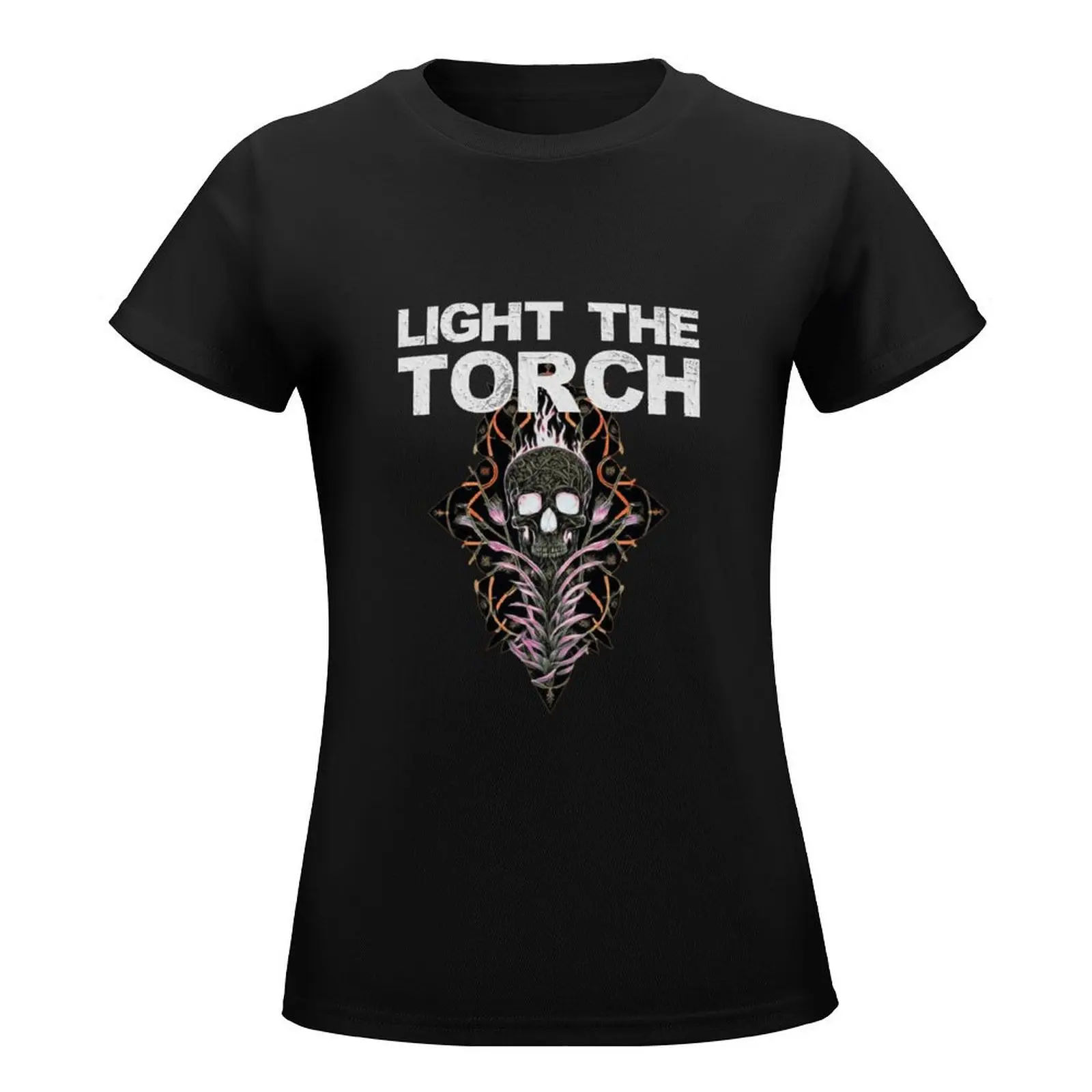 Metal Fan Art Light the Torch T-Shirt Short sleeve tee aesthetic clothes plus sizes plus size t shirts for Women loose fit