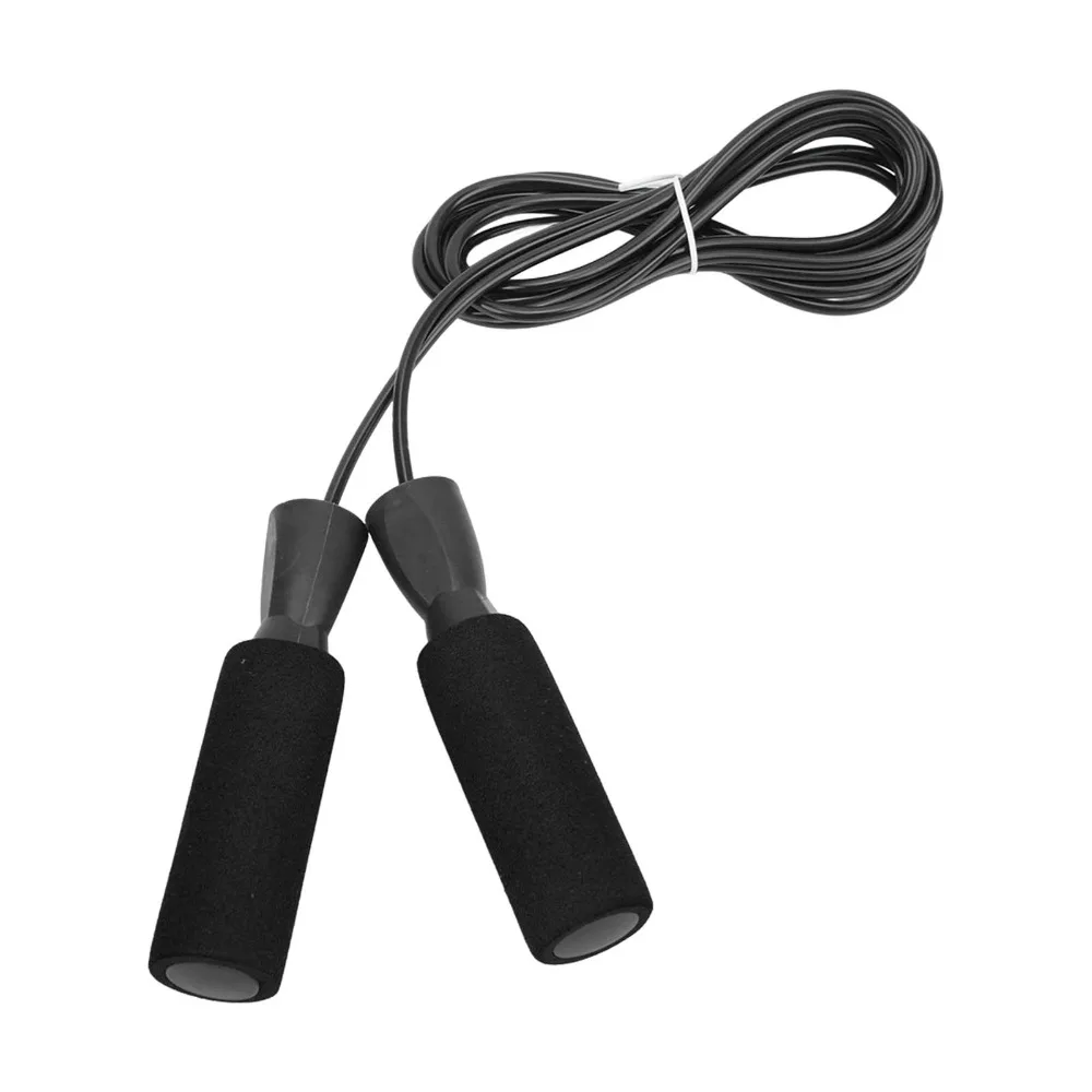 Double Bearings Steel Wire Jumping Rope Comfortable Foam Handles Steel Wire Speed Jumping Rope PVC Exercise Rope Cardio Training