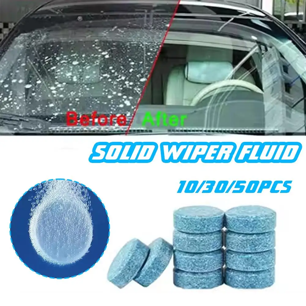 10/30/50PCS Car Windshield Washer Concentrated Clean Tablets Solid For Car Room Kitchen Window GlassToilet Cleaning Tablet