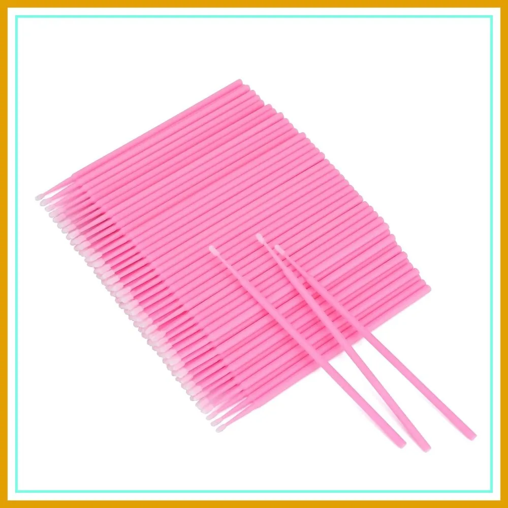 

500PCS Cotton Swabs, Disposable Micro Applicators Brush for Makeup and Personal Care, Eyelash Extensions, Nails, Eyeliner (Head Diameter: 2.0mm)