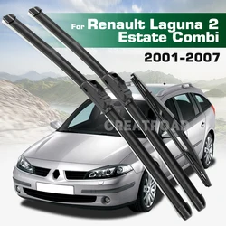 GREATROAD Wiper LHD&RHD Front & Rear Wiper Blades Set For Renault Laguna 2 Estate Combi 2001 - 2007 Windshield Windscreen