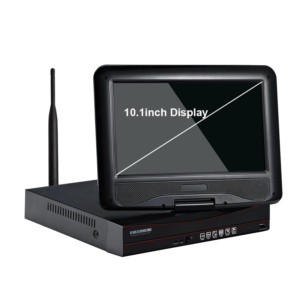 Kit de caméra IP sans fil avec moniteur à écran LCD, système de vidéosurveillance, Wi-Fi, 3MP, 4CH, NVR, 10.1 pouces, 2MP, haute qualité