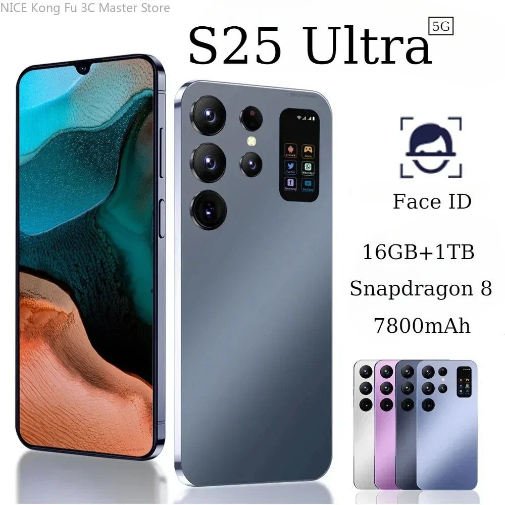 

2024 Original S24 Ultra 5G Global Edition Smartphone Snapdragon 8 Gen 2 16GB+1TB Face Unlock 7.0-Inch 7800mAh 50+108MP