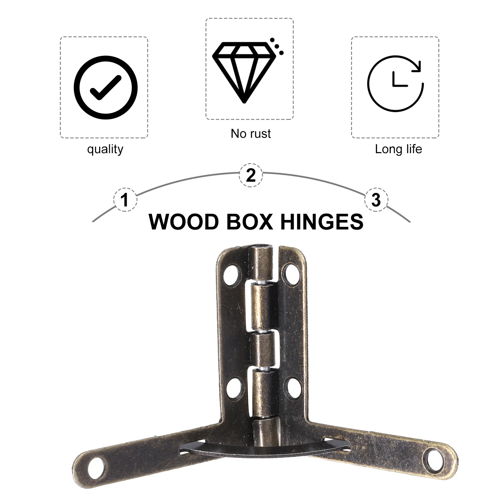 32 Bisagras de Estilo Avión, de Hierro Premium, Resistentes, para Cajas de Regalo, Gabinetes de Joyería de Madera, Decoración del Hogar y Muebles