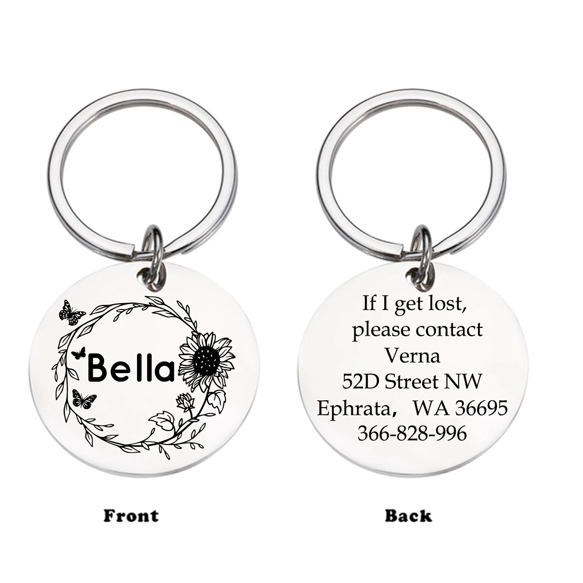 1 PC Cartoon Customized Text Personalized Dog Tags Dog ID Collars Customized Dog Collar With Name