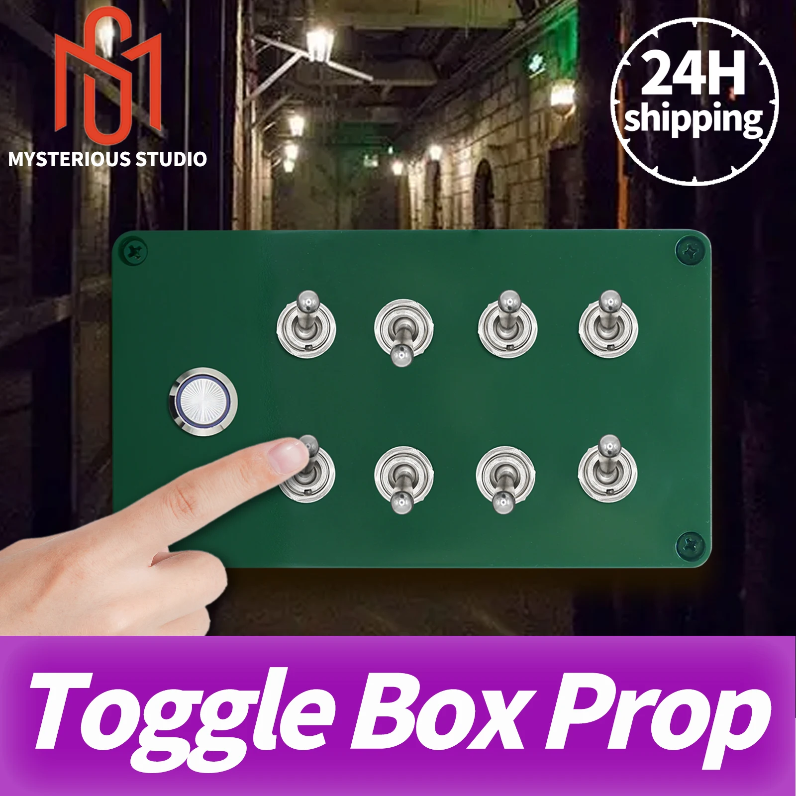 

Mystery Studio Escape Room Game Mechanism Props Electronic Puzzle Superb 1987 GY Toggle Box Prop
