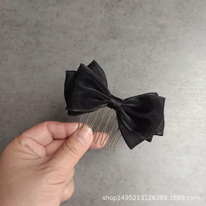 

Hair Comb Side Bowknot Combs Minimalist Accessories Decorations for Girl Girls Clips