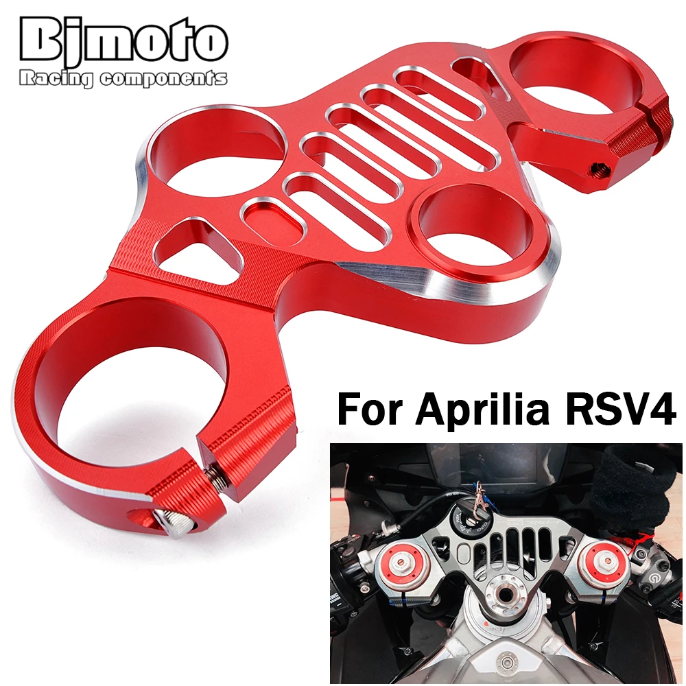 

RS V4 Motorcycle Front Fork Top Clamp Upper Lower Triple Tree End Bracket For Aprilia RSV4 1100R 2021 2022 2023