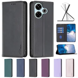 For Xiaomi Redmi 13 Case Luxury Magnetic Flip Phone Case on For Funda Xiomi Redmi 13 Redmi13 12 13C 12C Leather Card Cover Coque