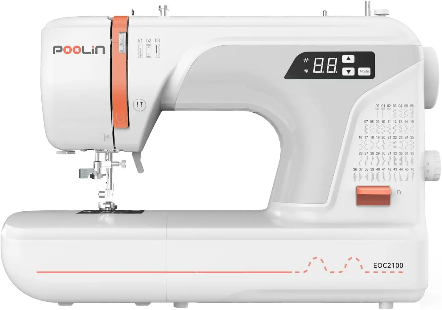 

Computerized Sewing Machine, 107 Stitch Applications, 8 Included Presser Feet, Adjustable Stitch Length And Width, 2 Sewing