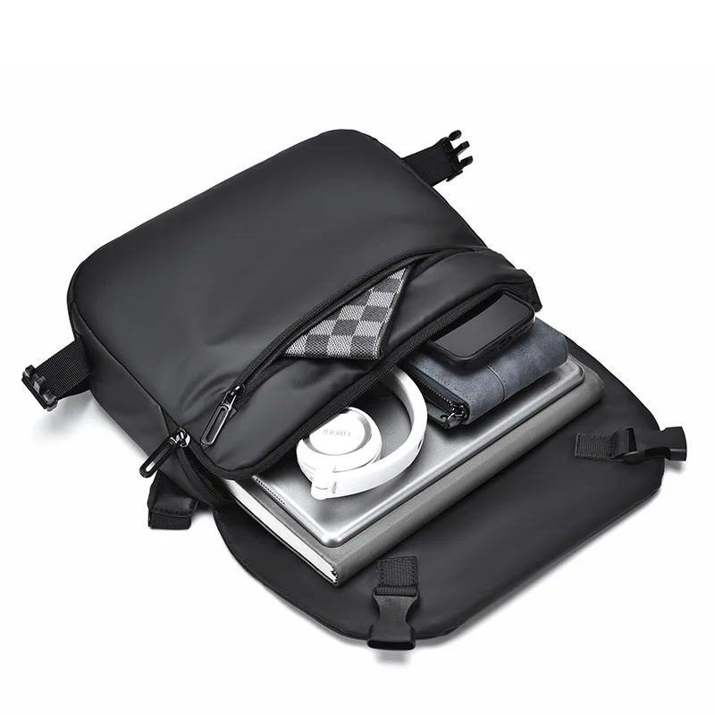 Men's High-Quality Crossbody Bag Fashionable Flap Shoulder Travel Handbag Portable New Design for Stylish On-the-Go Convenience