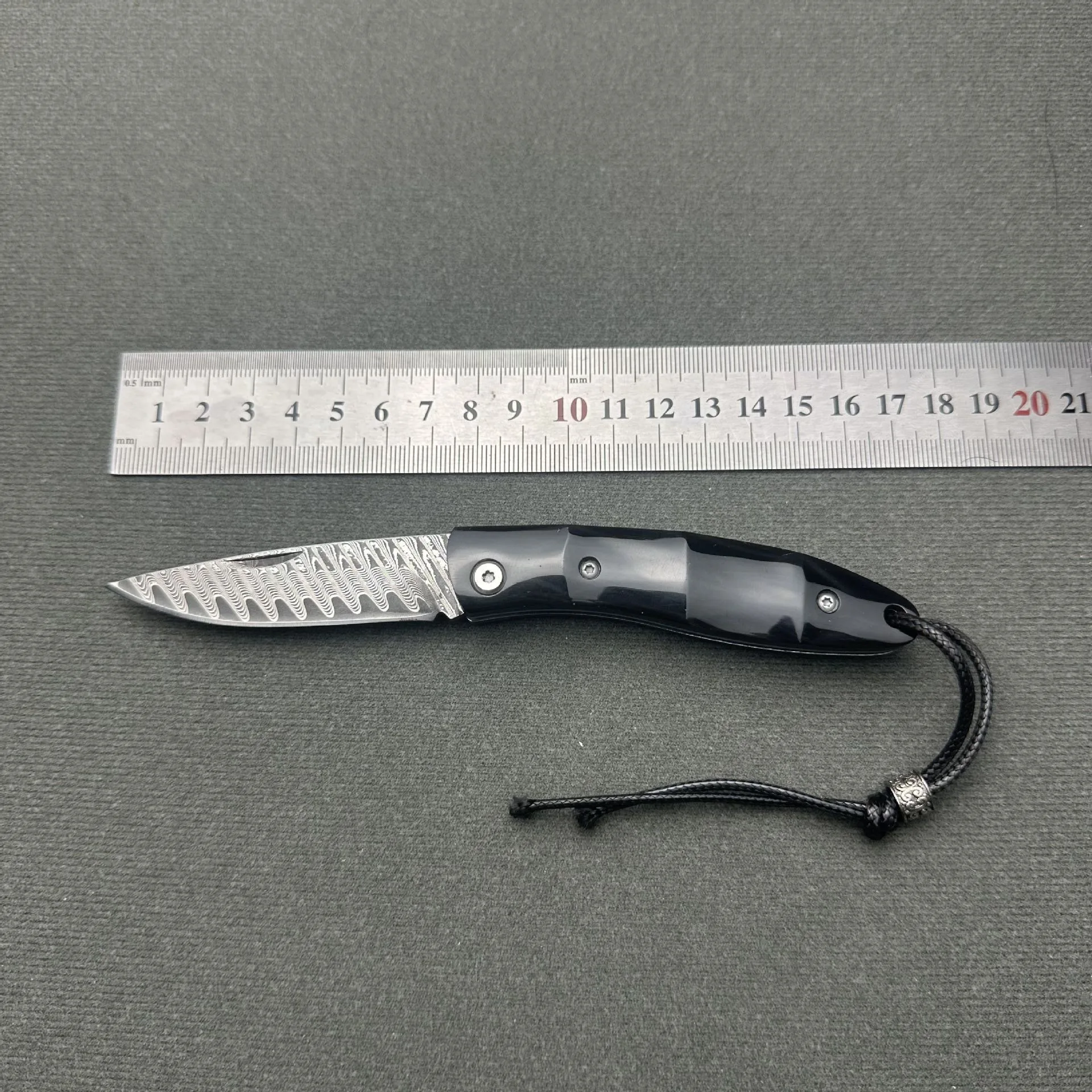 2025 جديد VG10 دمشق سكين للفرد ، مقبض قرن الجاموس المياه ، في الهواء الطلق EDC التخييم بقاء وأداة جامعي #1