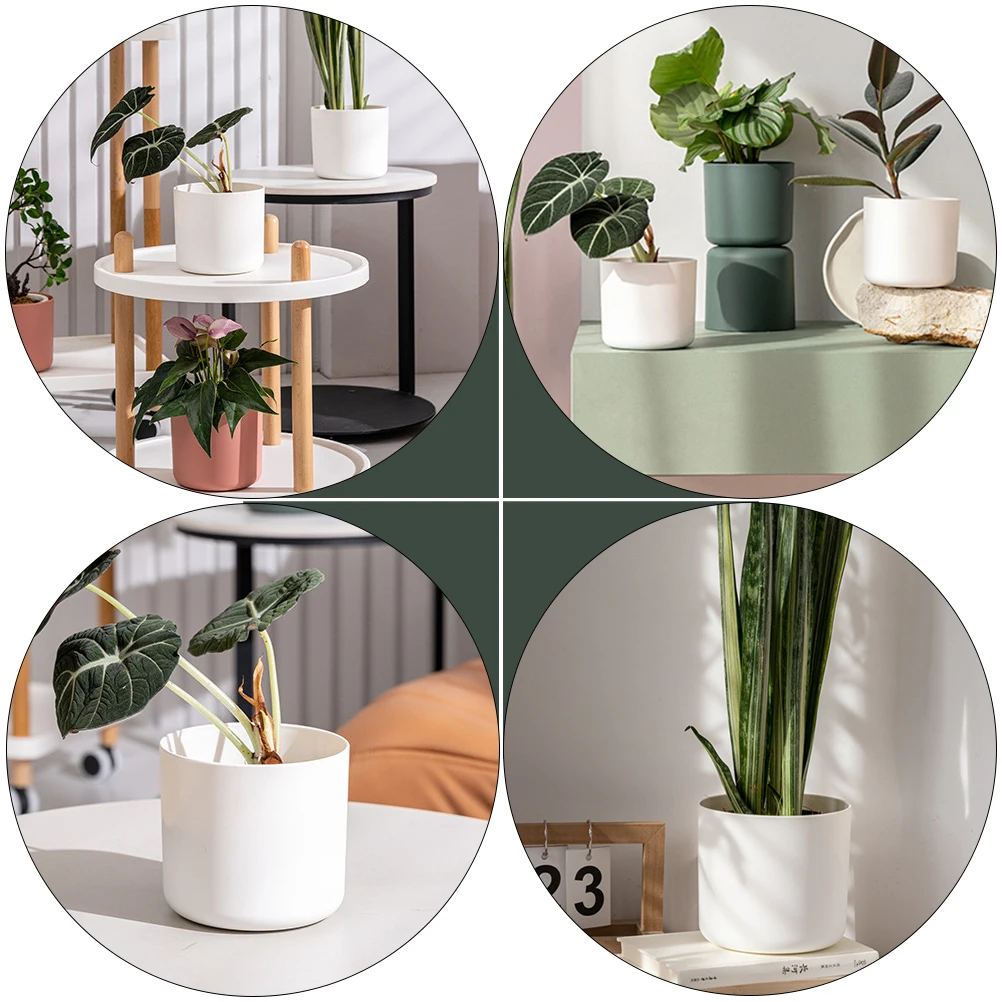 

3pcs Nordic Simple Flower Pot Premium Durable Plastic Planter for Plants Garden Decor Home Plant Container