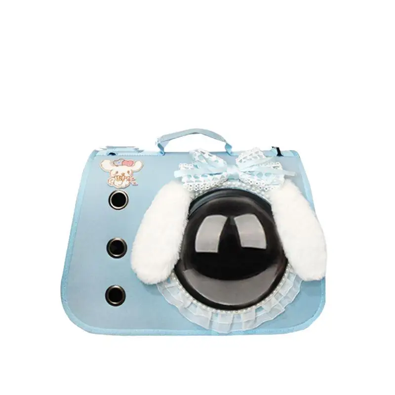 Hot Miniso Go Out Pet Space Capsule Bag Kawaii Kuromi Cartoon Cute Portable Cat Dog Pet Crossbody Shoulder Bag Fashion New 2024