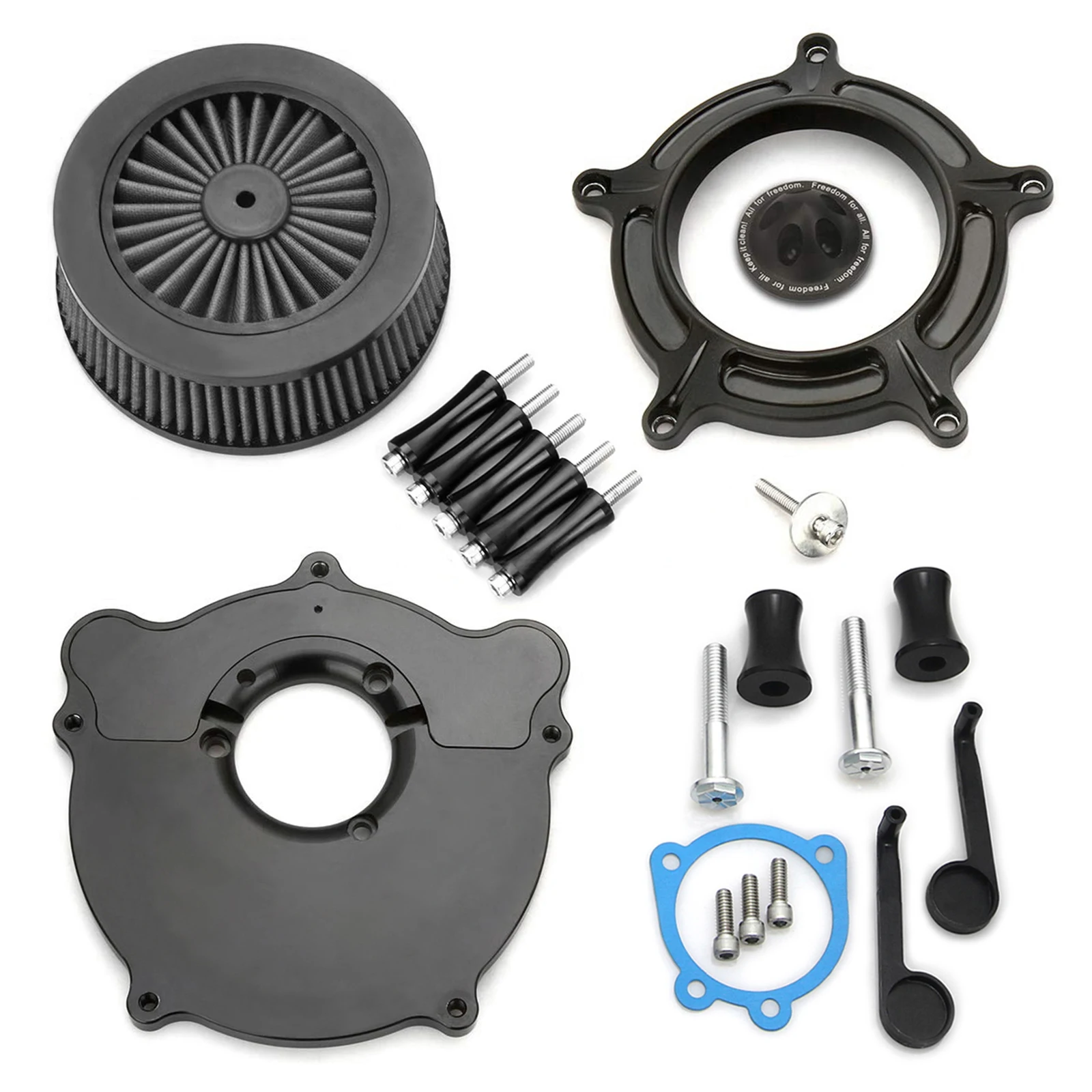 Black Turbine Air Cleaner intake filter For Harley Touring Softail Dyna Sportster 1200 883 Forty Eight Motorcycle