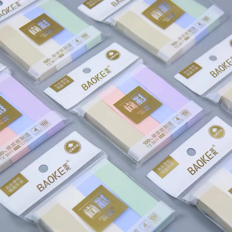 400 Sheets Macaron Color Sticky Notes Paster Sticker Index Flags Key Points Label Bookmark School Office Supplies Stationery