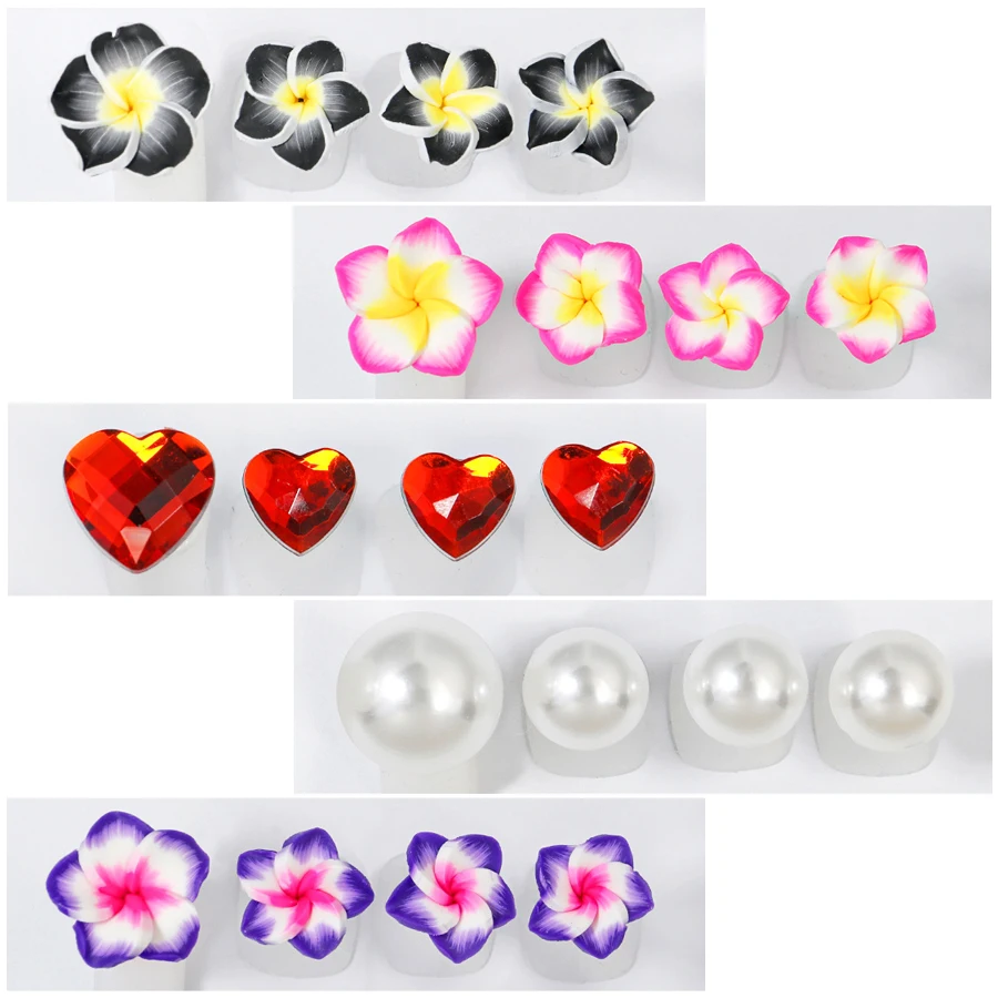8Pcs/Set Soft Silicone Flower Design Perals Toe Separator For Pedicure Foot Finger Splitter Flexible Finger Toe Separation Tool