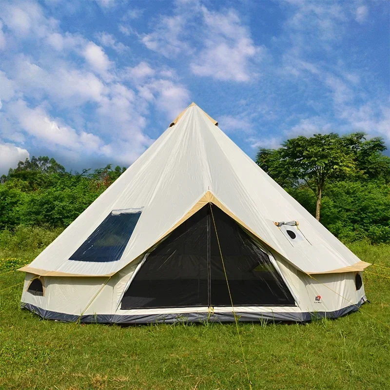 TAO Glaming Luxury Mongolia Yurt, Family Travel, Hiking, Outdoor Camping Castle Tent, Silver Coated UV Function, 6-10Persons
