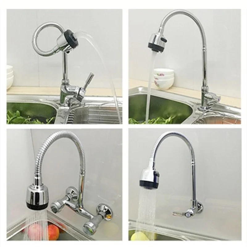 Stainless Steel Kitchen Sink Faucet Pipe Connection Saving Nozzle Faucet Connector Outlet Tube Faucet Replacement Accessories