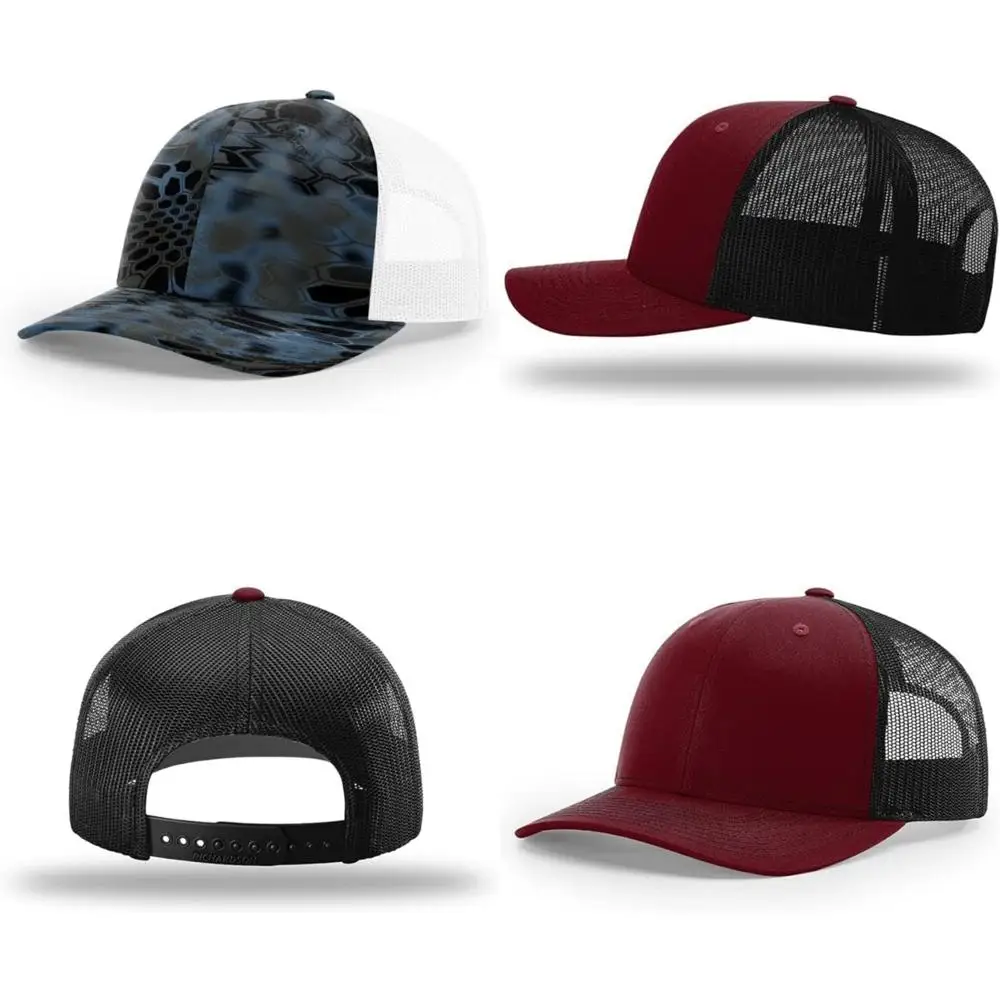 Structured 6 Panel Snapback Hat with Multipacks, Classic Trucker Cap Style for Everyday Wear
