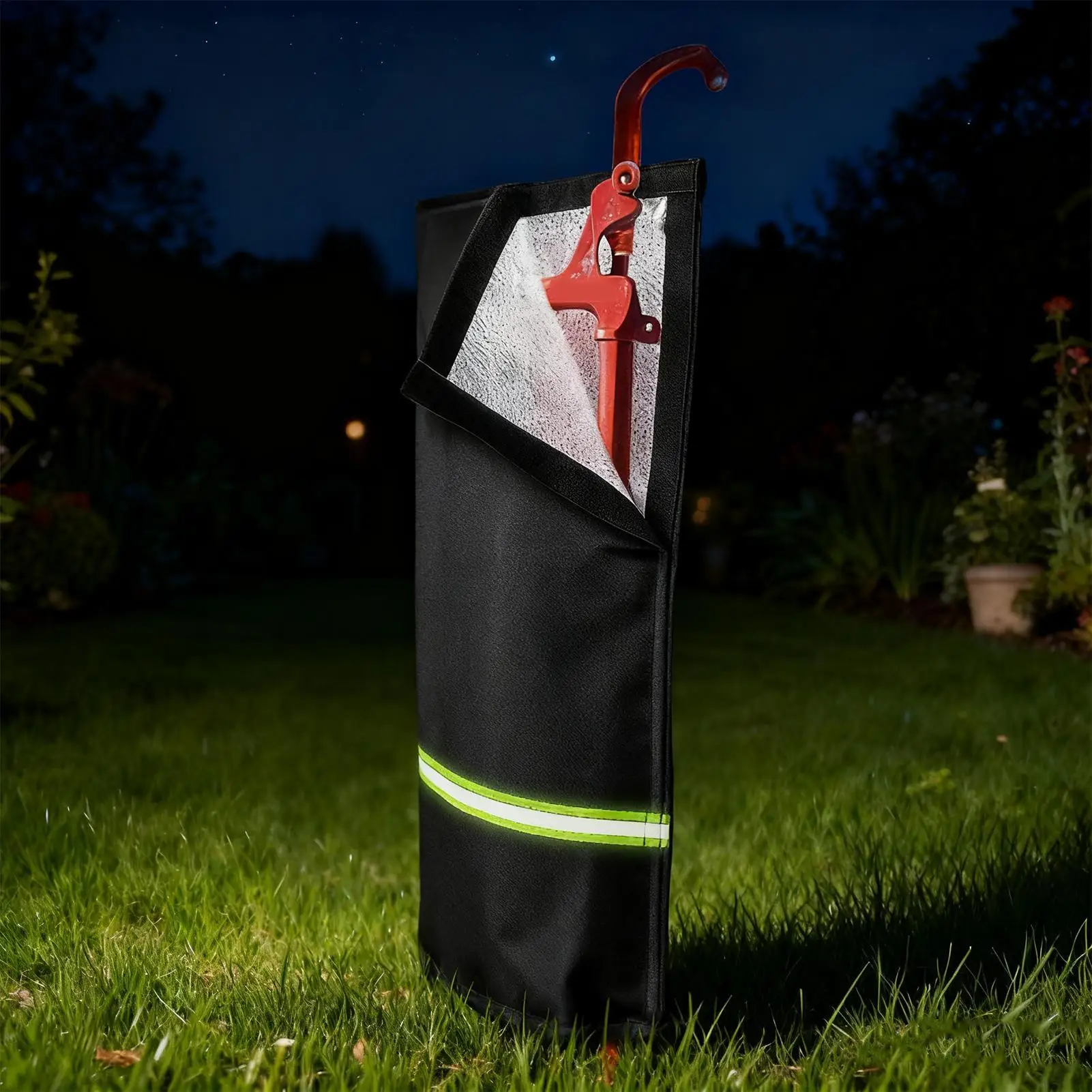 غطاء صنبور خارجي حماية من التجميد انبوب ماء مع شريط عاكس أغطية حنفية خارجية لفصل الشتاء لحديقة الفناء والحديقة