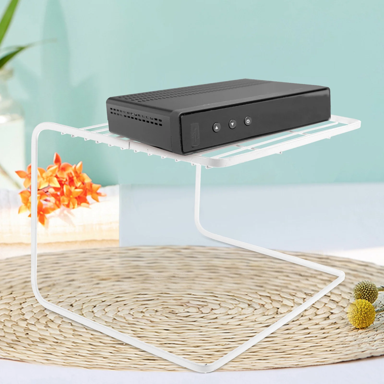 

Multi-layer Storage Rack Double-layer Router Holder Shelf Wireless Carbon Steel Tabletop Desk Bracket